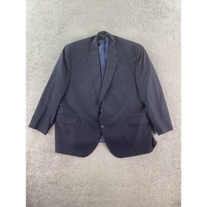 Jack Victor Suit Jacket 52 R Blue Wool Gibson Vitale Barberis Cononico Italy